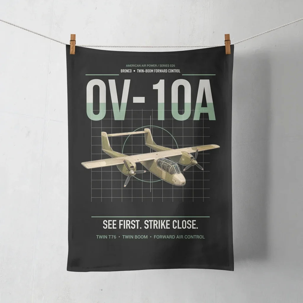 OV-10A Bronco design on black towel