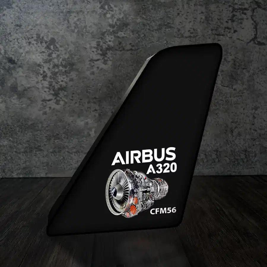 Airbus A320 & CFM56 Engine Led Aircraft Tail aviation themed 3D aircraft tail lamp, premium acrylic with LED.