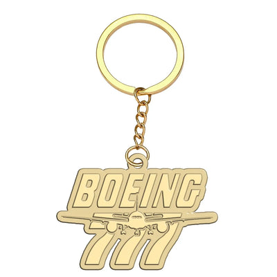 Amazing Boeing 777 aviation hollow key chain in polished alloy.