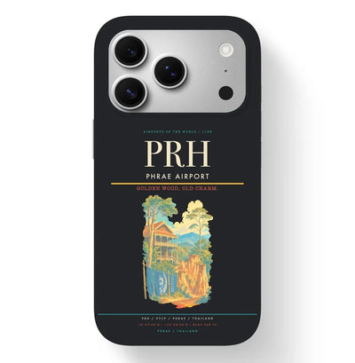 Phrae Airport (PRH) design on black iPhone 17 Pro MagSafe case