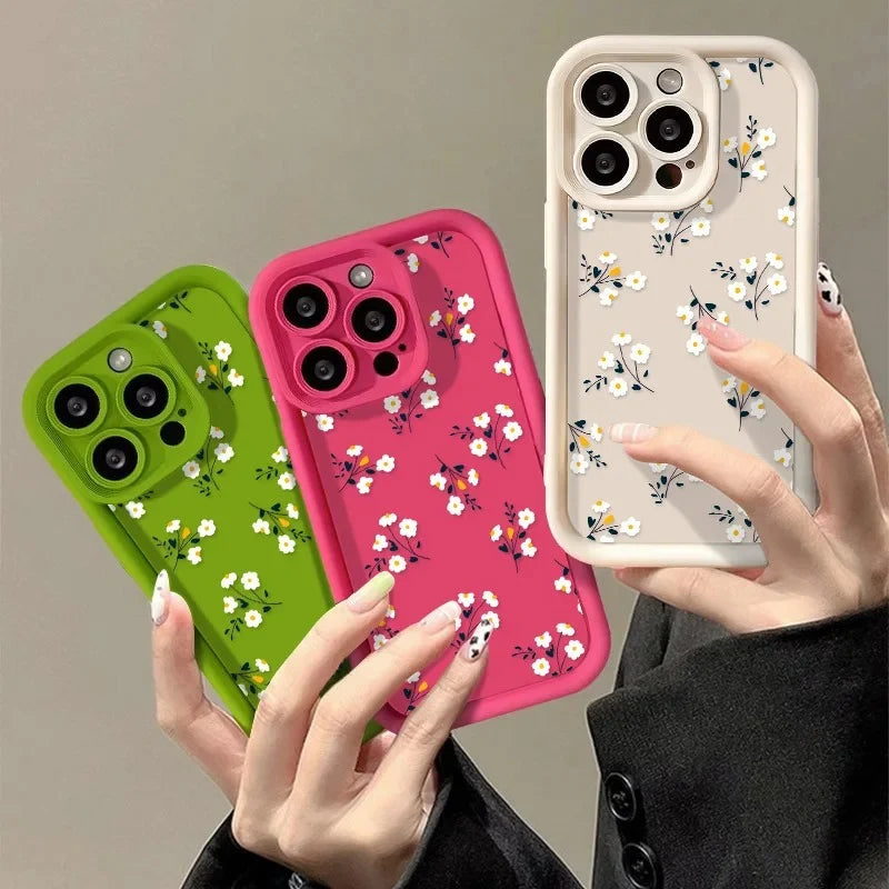 Small Fresh Flowers Protective aviation design on fashion iPhone case for iPhone.