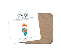 Thumbnail for Key West International Airport (EYW) design on white 1 piece coaster