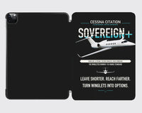 Thumbnail for Cessna Citation Sovereign+ design on black ipad tablet case