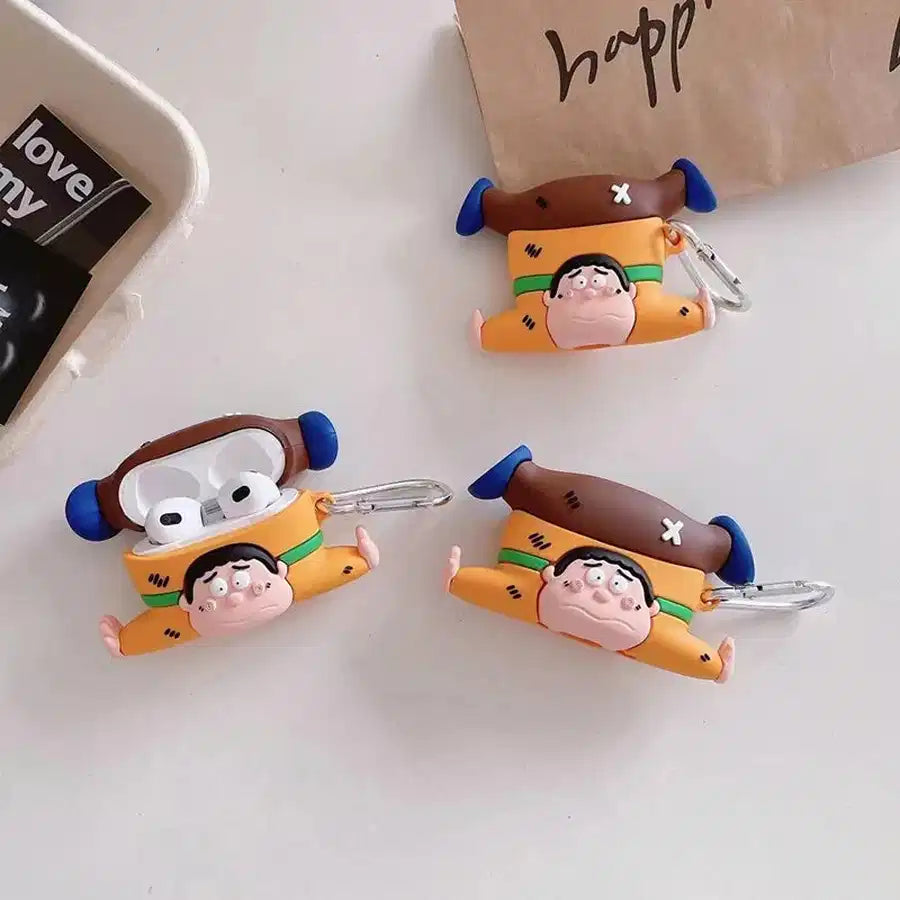 Gian AirPods Protective Cover: Cute Cartoon Silicone Soft Shell aviation design on premium AirPods case for AirPods.