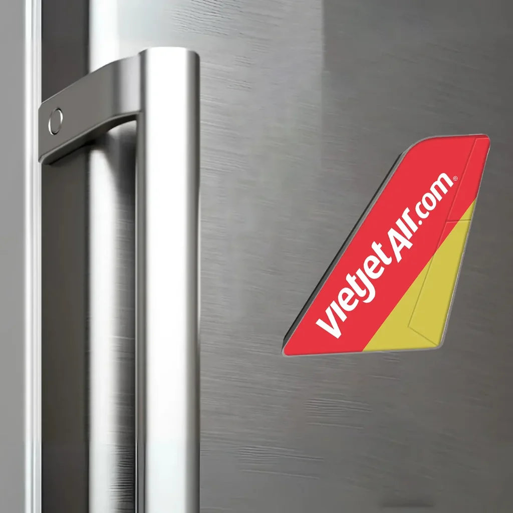 VietJet Air aviation design tail magnet in 3D metal with magnetic back.