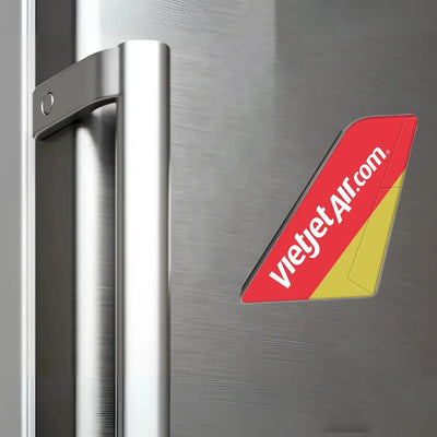 VietJet Air aviation design tail magnet in 3D metal with magnetic back.