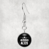 Thumbnail for Airbus A320 & Plane aviation-themed earrings, polished hypoallergenic alloy.