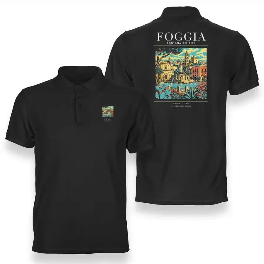 FOGGIA - Poster - Double-Side Polo - Black