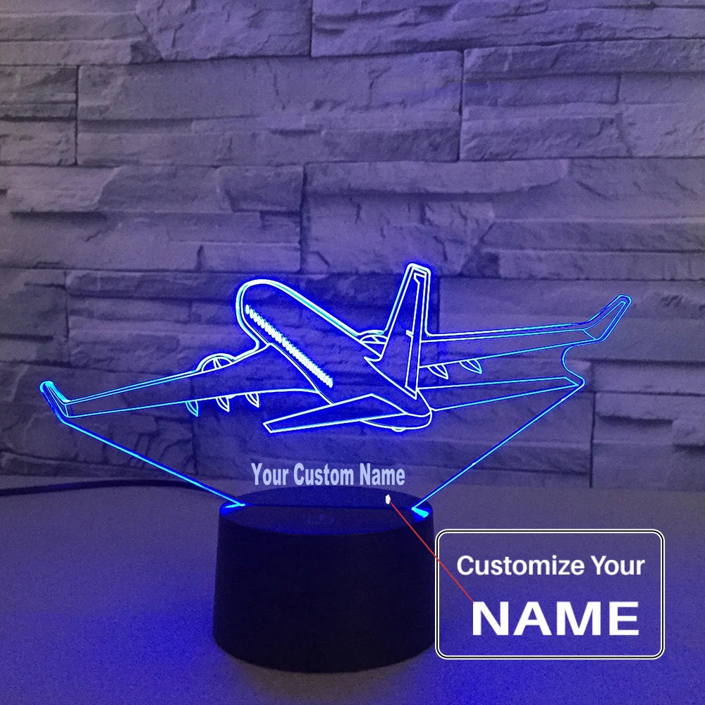 Cruising Boeing 737 aviation themed 3D night lamp, premium acrylic with LED.