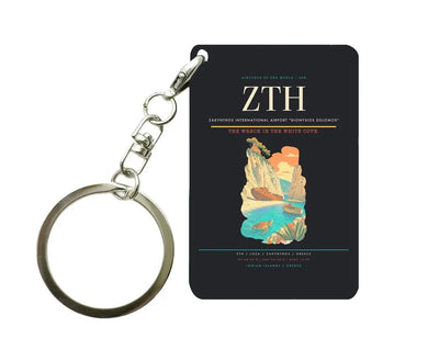 Zakynthos International Airport Dionysios Solomos (ZTH) design on black key chain