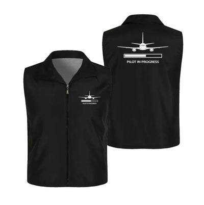 Pilot In Progress Thin Style aviation design printed on lightweight shell with sleeveless design thin vest.