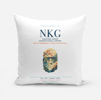 Thumbnail for Nanjing Lukou International Airport (NKG) design on white pillow