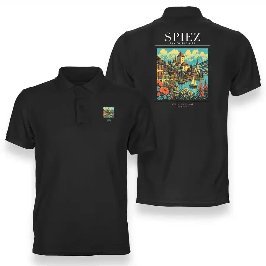 SPIEZ - Poster - Double-Side Polo - Black