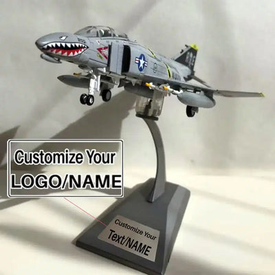 1/100 Scale F-4 Phantom II VF-84 Jolly Rogers Fighter Airplane Model aviation themed military aircraft model, diecast metal w.