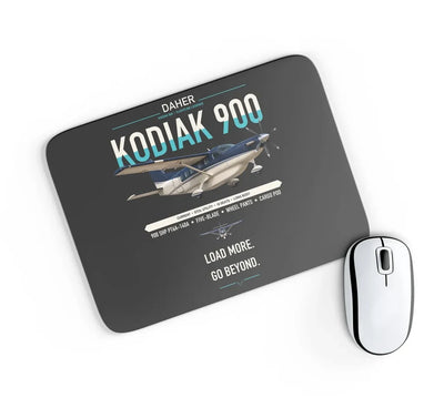 Daher Kodiak 900 design on black rectangle mouse pad