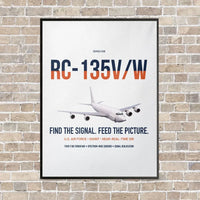 Thumbnail for RC-135V W Rivet Joint vertical canvas print - framed - white background
