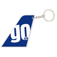 Thumbnail for Go First (2) aviation aircraft-tail key chain, acrylic body, metal ring.
