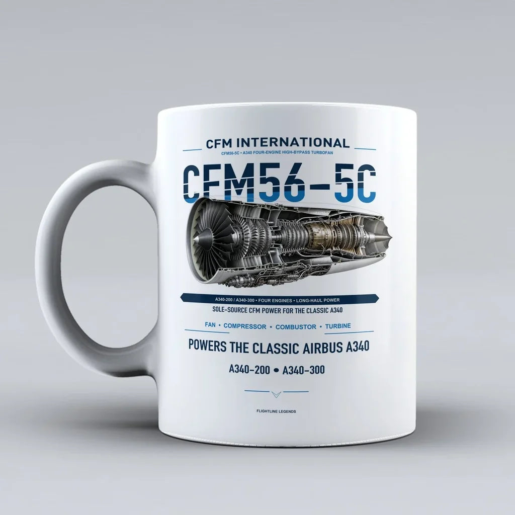 Mug design on white cfm56 5c