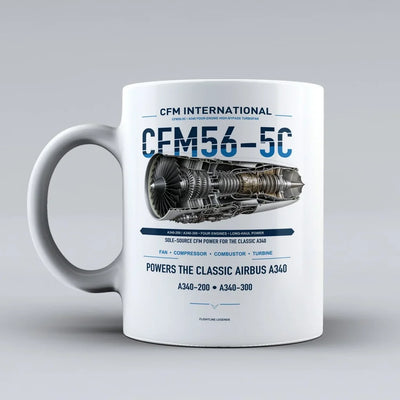 Mug design on white cfm56 5c