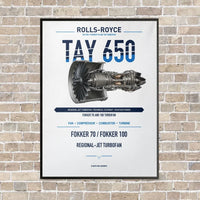 Thumbnail for TAY 650 vertical canvas print - framed - white background