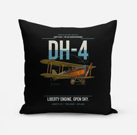Thumbnail for Airco DH-4 Liberty Plane design on black pillow