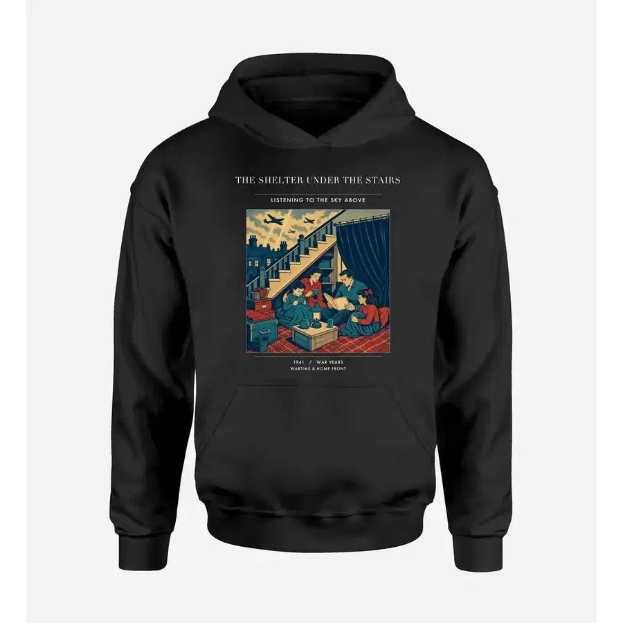 VINTAGE G4533 - The Shelter Under The Stairs - Premium Hoodie design on black premium