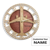 Thumbnail for Airbus A320 aviation design on premium wood wooden wall clock.