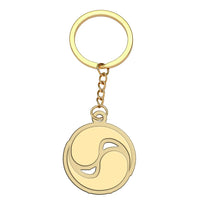 Thumbnail for Korean Airlines aviation hollow key chain in polished alloy.