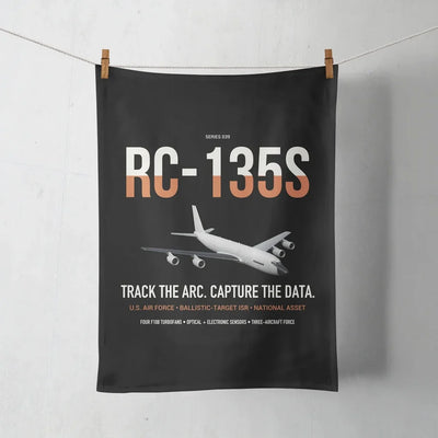 RC-135S Cobra Ball design on black towel