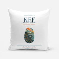 Thumbnail for Keflavík Airport (KEF) design on white pillow