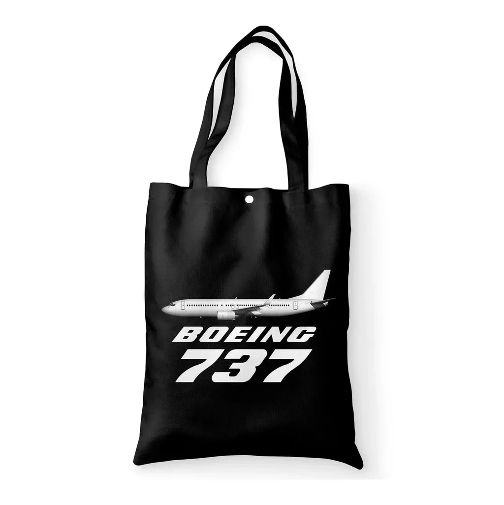 The Boeing 737 aviation print tote bag, canvas.