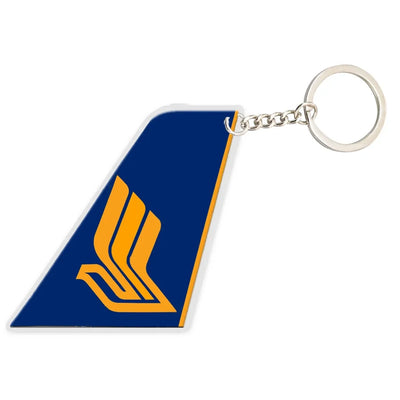 Singapore Airlines aviation shaped key chain, durable metal alloy.