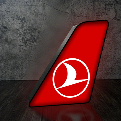 Turkish Airlines Led Aircraft Tail aviation art 3D aircraft tail lamp in premium acrylic with LED.