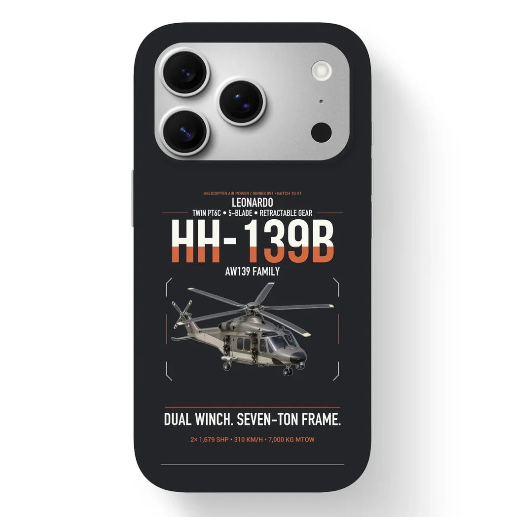Leonardo HH-139B design on black magsafe iphone case, for iPhone 17 Pro