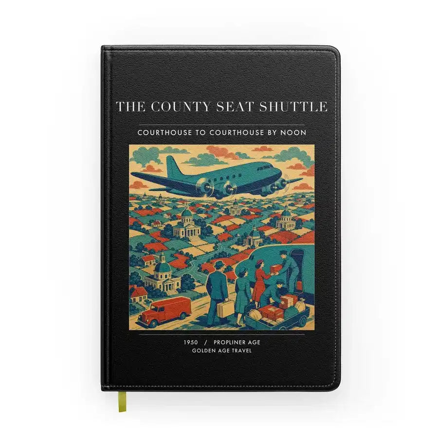 VINTAGE G4388 - The County Seat Shuttle - Designed Notebooks design on black