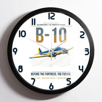 Thumbnail for Martin B-10 design on white framed wall clock