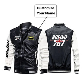 Amazing Boeing 767 Stylish Leather Bomber Jackets