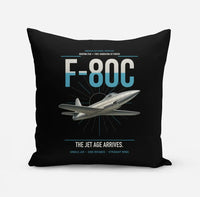 Thumbnail for F-80C Shooting Star design on black pillow