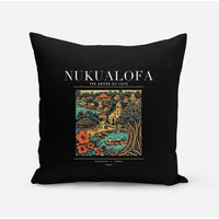 Thumbnail for NUKUALOFA - Poster - Pillow - Black