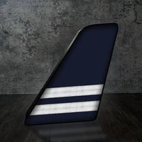 Thumbnail for Pilot Epaulettes (Silver) 2 Lines Led Aircraft Tail aviation design on premium acrylic with LED 3D aircraft tail lamp.