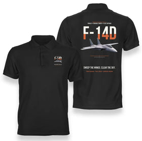 F-14D Tomcat Sweep The Wings Clear The Sky Premium Polo T-Shirts