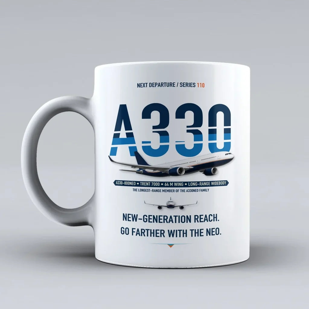 A330-800neo Mug design on white airbus