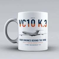 Thumbnail for Vickers VC10 K.3 design on white ceramic mug, double-side print