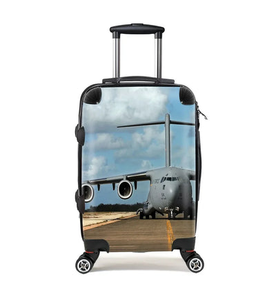 Face to Face with Military Cargo Airplane Cabin Size aviation design luggage, durable shell construction.