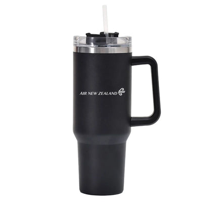 Air New Zealand Airlines 40oz Stainless Steel Car Mug With Holder aviation design on 40oz car mug, 40oz vacuum-insulated.