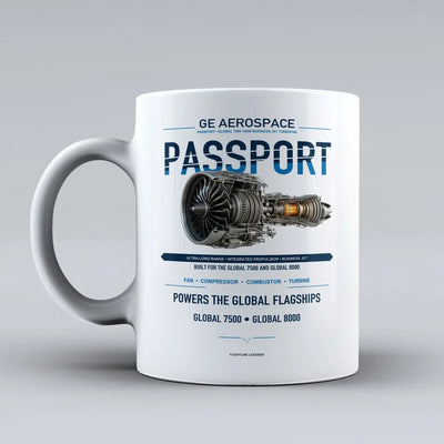 Mug design on white passport