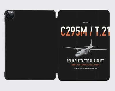Airbus C295M T.21 design on black ipad tablet case