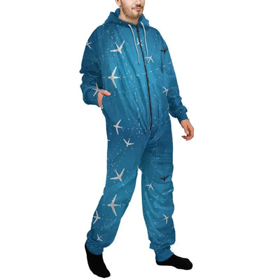 Travelling with Aircraft Jumpsuit for Men & Women aviation design on soft cotton blend jumpsuit.