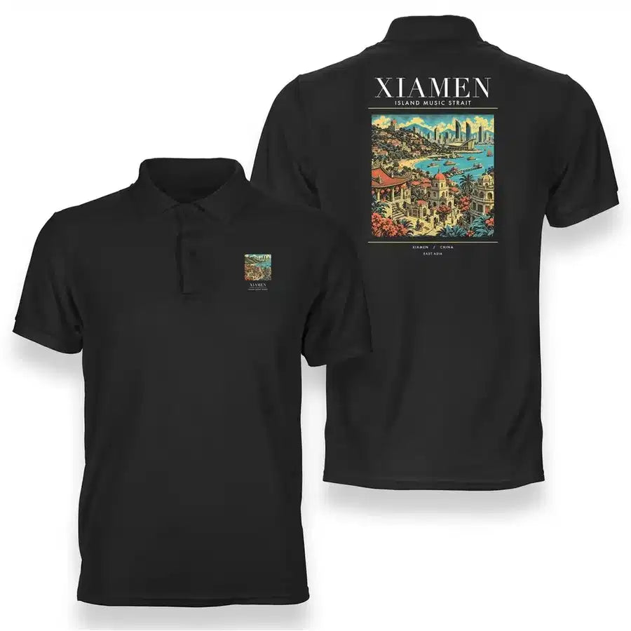 XIAMEN - Poster - Double-Side Polo - Black
