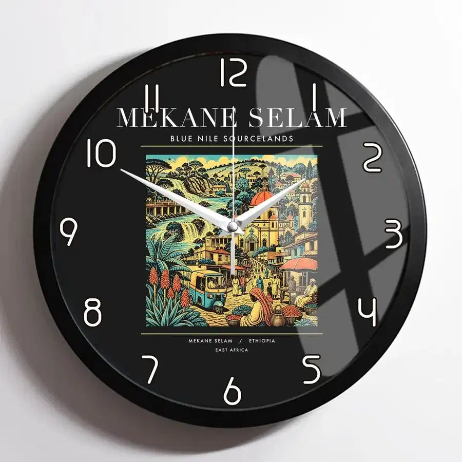 MEKANE SELAM - Poster - Wall Clock Framed - Black